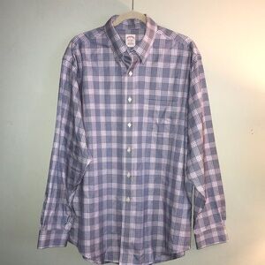 Brooks Brothers Button Down Plaid Shirt Size Large​​​